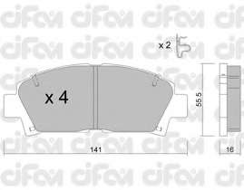 Комплект тормозных колодок, дисковый тормоз
