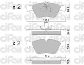 Комплект тормозных колодок, дисковый тормоз