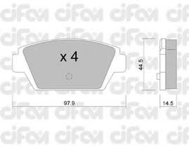 Комплект тормозных колодок, дисковый тормоз