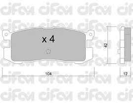 Комплект тормозных колодок, дисковый тормоз