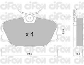 Комплект тормозных колодок, дисковый тормоз