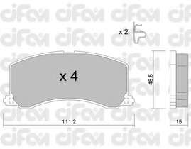 Комплект тормозных колодок, дисковый тормоз