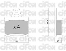 CIFAM CITROEN гальмівні колодки задні Xantia,XM 89-