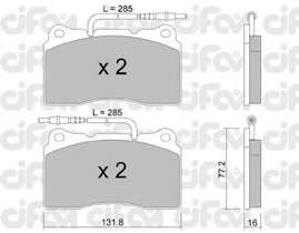 Комплект тормозных колодок, дисковый тормоз