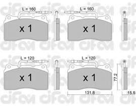 Комплект тормозных колодок, дисковый тормоз