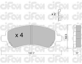 Комплект тормозных колодок, дисковый тормоз
