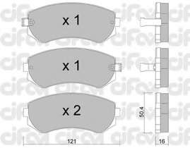 Комплект тормозных колодок, дисковый тормоз