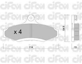 Комплект тормозных колодок, дисковый тормоз