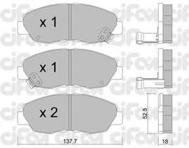 Комплект тормозных колодок, дисковый тормоз