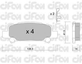 Комплект тормозных колодок, дисковый тормоз