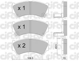 Комплект тормозных колодок, дисковый тормоз
