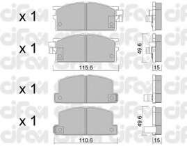 Комплект тормозных колодок, дисковый тормоз