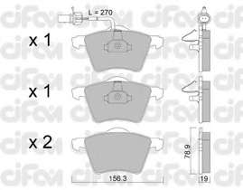 Комплект тормозных колодок, дисковый тормоз