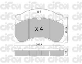 Комплект тормозных колодок, дисковый тормоз
