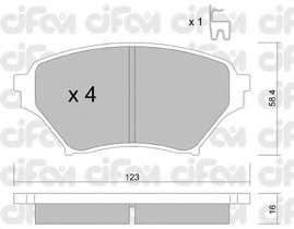 Комплект тормозных колодок, дисковый тормоз