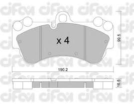 Комплект тормозных колодок, дисковый тормоз