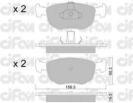 Комплект тормозных колодок, дисковый тормоз