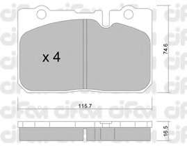 Комплект тормозных колодок, дисковый тормоз