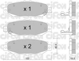 Комплект тормозных колодок, дисковый тормоз