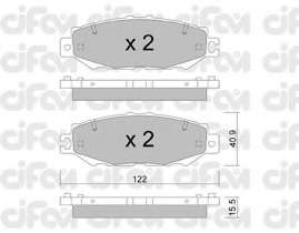 Комплект тормозных колодок, дисковый тормоз
