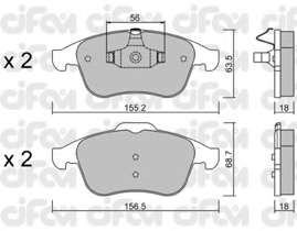 Комплект тормозных колодок, дисковый тормоз