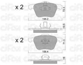 Комплект тормозных колодок, дисковый тормоз