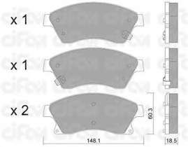 Комплект тормозных колодок, дисковый тормоз