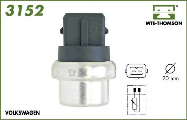 Датчик, температура охлаждающей жидкости; Датчик, температура охлаждающей жидкости; Датчик, температура охлаждающей жидкости