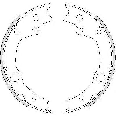 Колодки ручного гальма Corolla 02-07/Avensis 03-08/Echo 99-05