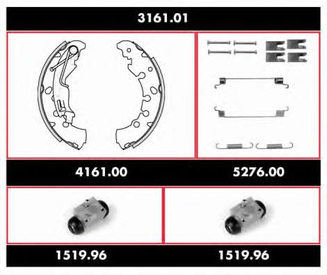 Комплект тормозов, барабанный тормозной механизм
