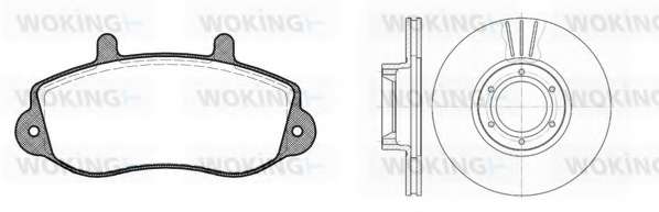 Комплект тормозов, дисковый тормозной механизм