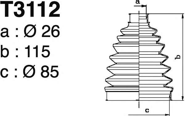Комплект пылника, приводной вал