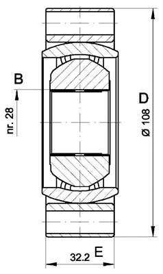 Шарнирный комплект, приводной вал