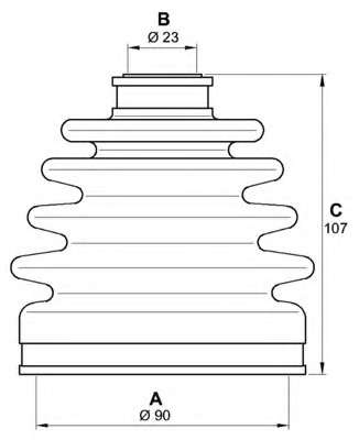 Комплект пылника, приводной вал