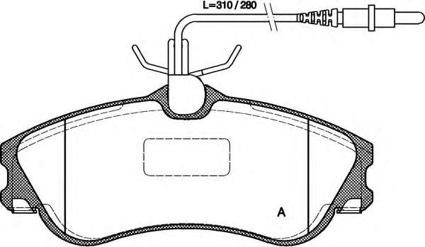 Комплект тормозных колодок, дисковый тормоз