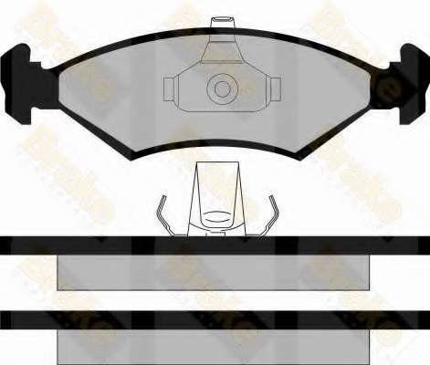 Комплект тормозных колодок, дисковый тормоз