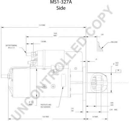 PRESTOLITE ELECTRIC, MS1-327A, Стартер