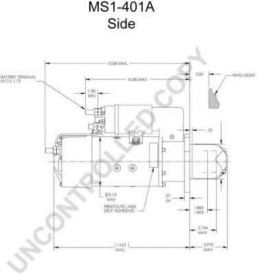 PRESTOLITE ELECTRIC, MS1-401A, Стартер