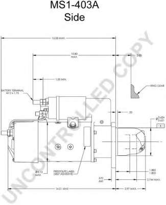 PRESTOLITE ELECTRIC, MS1-403A, Стартер