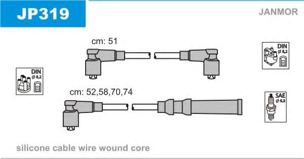 PRZEWODY WYSOKIEGO NAPI¦CIA LINIA PROLINE (SILICON), ZESTAW, MAZDA 323, 1985-1998