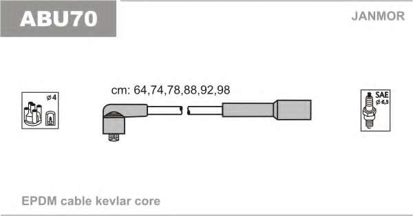 Провода в/в VW VR6 2.8I, 2.9I 91- 97