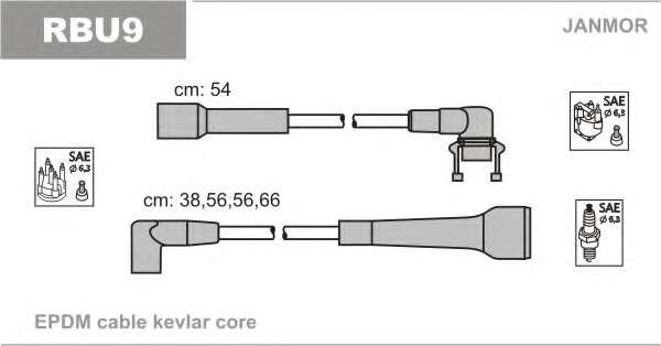 Провода Renault 5,19 1.7 88-90, Chamade 1.7 8