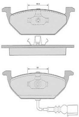 Комплект тормозных колодок, дисковый тормоз