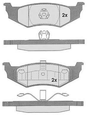 Комплект тормозных колодок, дисковый тормоз