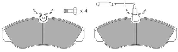 Комплект тормозных колодок, дисковый тормоз