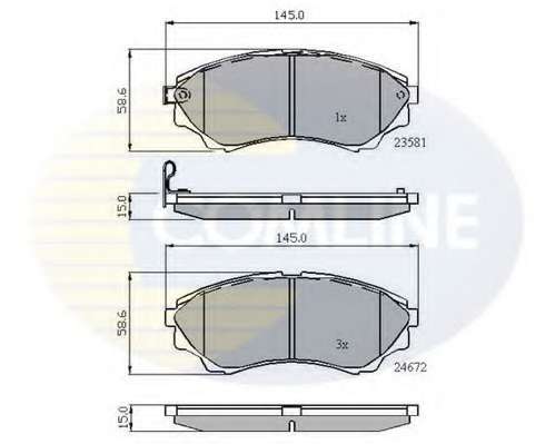 Комплект тормозных колодок, дисковый тормоз