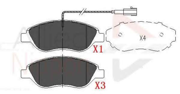 Комплект тормозных колодок, дисковый тормоз