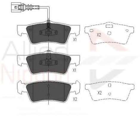 Комплект тормозных колодок, дисковый тормоз