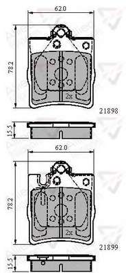 Комплект тормозных колодок, дисковый тормоз
