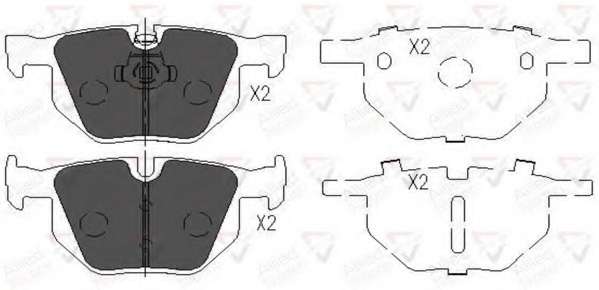 Комплект тормозных колодок, дисковый тормоз